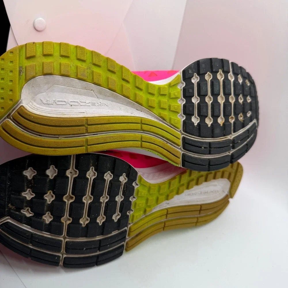 Nike‎ Zoom Pink Orange Mesh Running Athletic Shoes Women's Size 8.5 Jog Sneaker - Picture 10 of 11